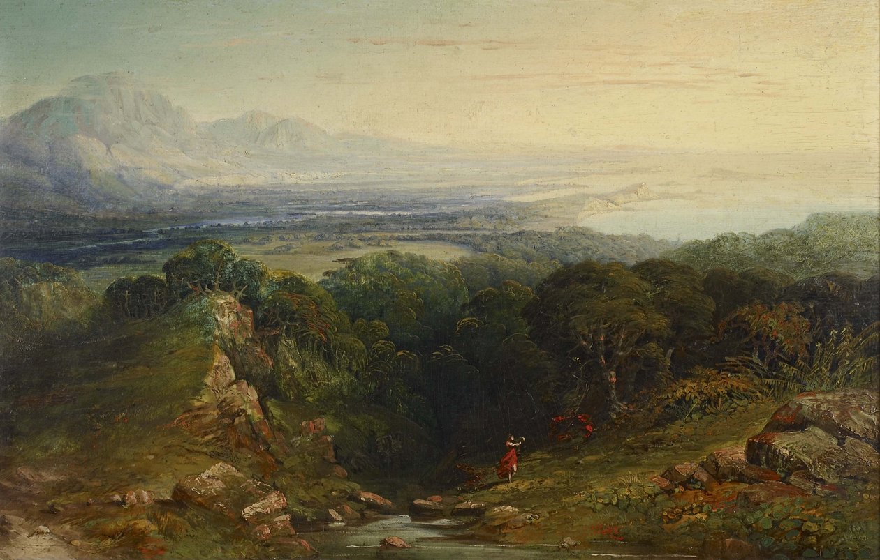 The Isle of Man, 1848 - 1854 (olej na mahagonovém panelu) od John Martin