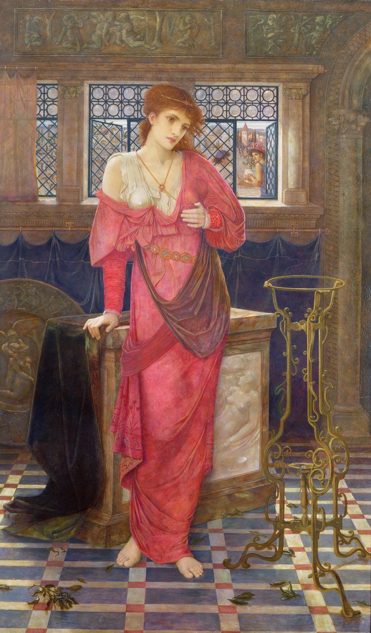 Isabella a hrnec s bazalkou od John Melhuish Strudwick