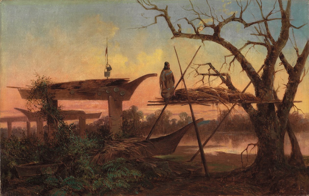 Chinook Burial Grounds, c.1870 od John Mix Stanley