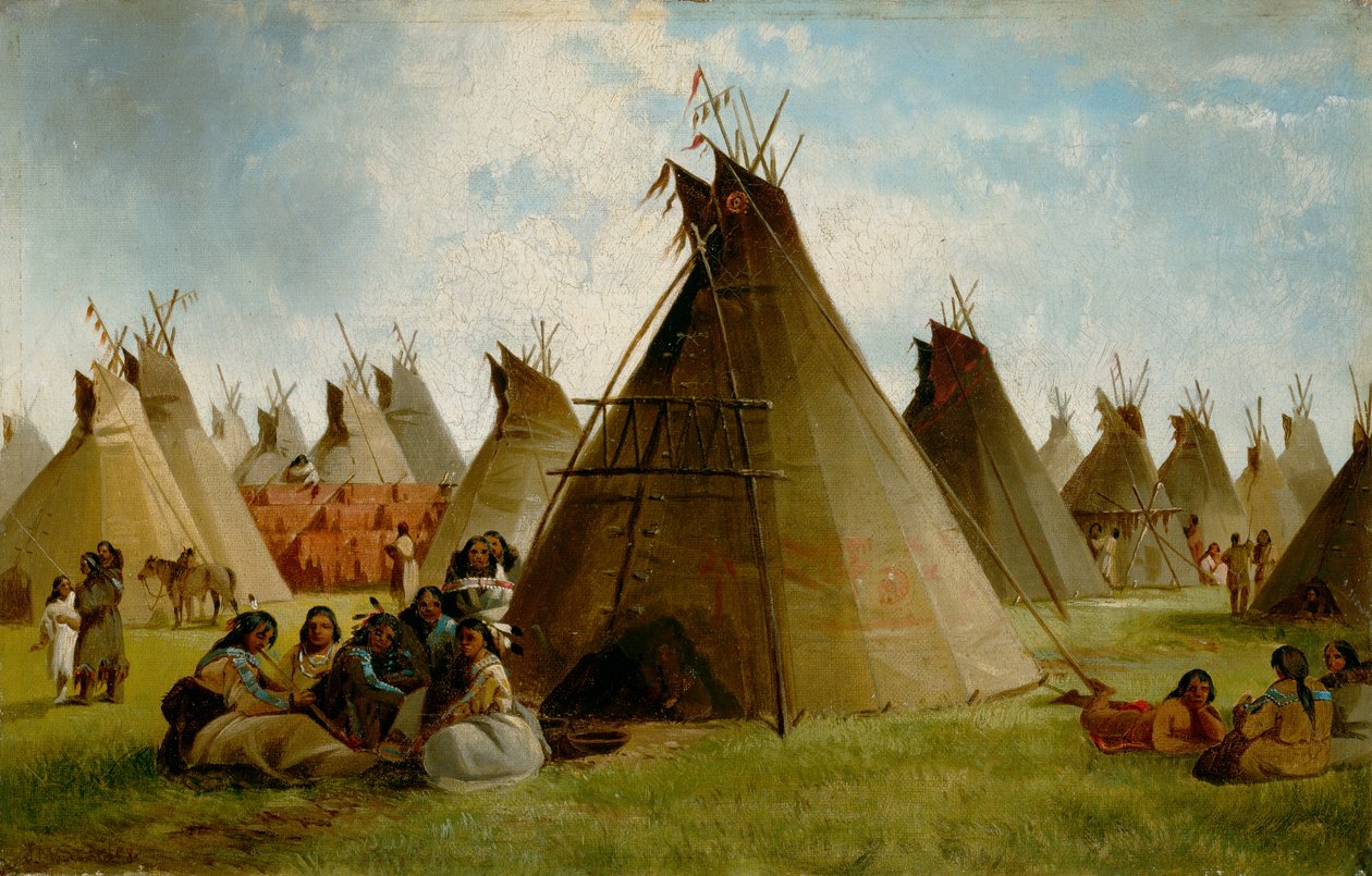 Prairie Indian Encampment, c. 1870 od John Mix Stanley