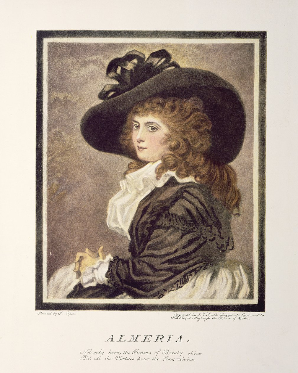 Almeria, ryté a hospod. John Raphael Smith (1752-1812), 1787 (mezzotintová rytina) od John Opie