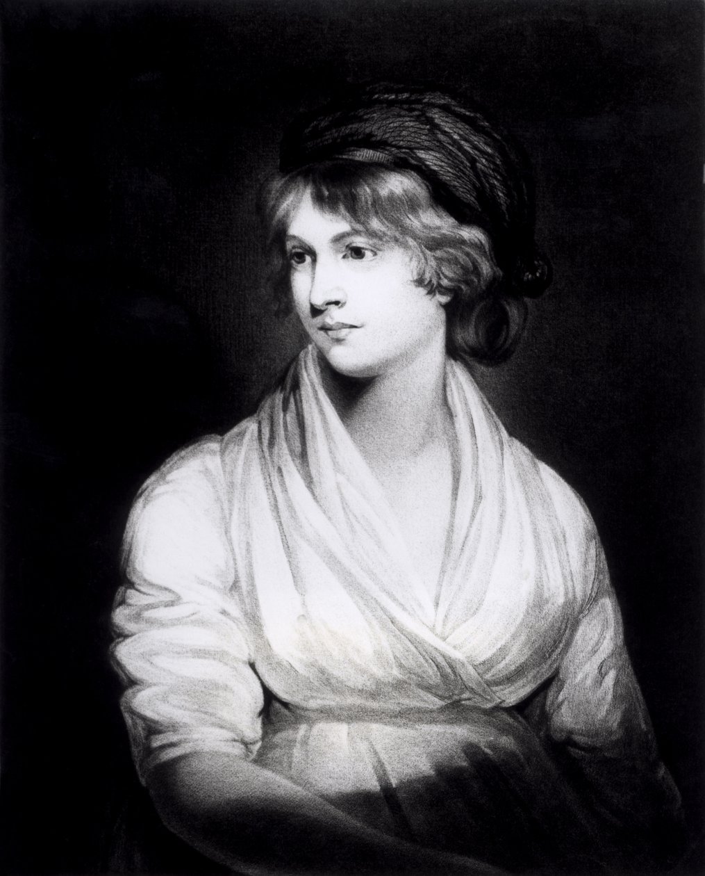 Portrét Mary Wollstonecraft Godwinové (1759-97) Autorka Ospravedlnění práv ženy, vyryla W.T. Annis, pub. 1802 od John Opie
