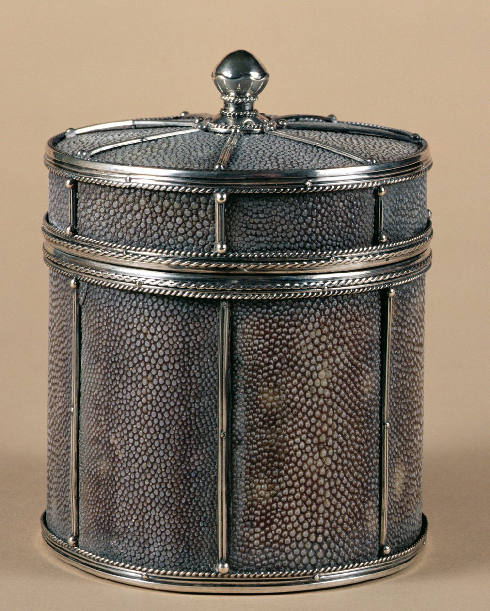 Cigaretová krabička s shagreenovými stranami, 1928 (stříbrná) od John Paul Cooper