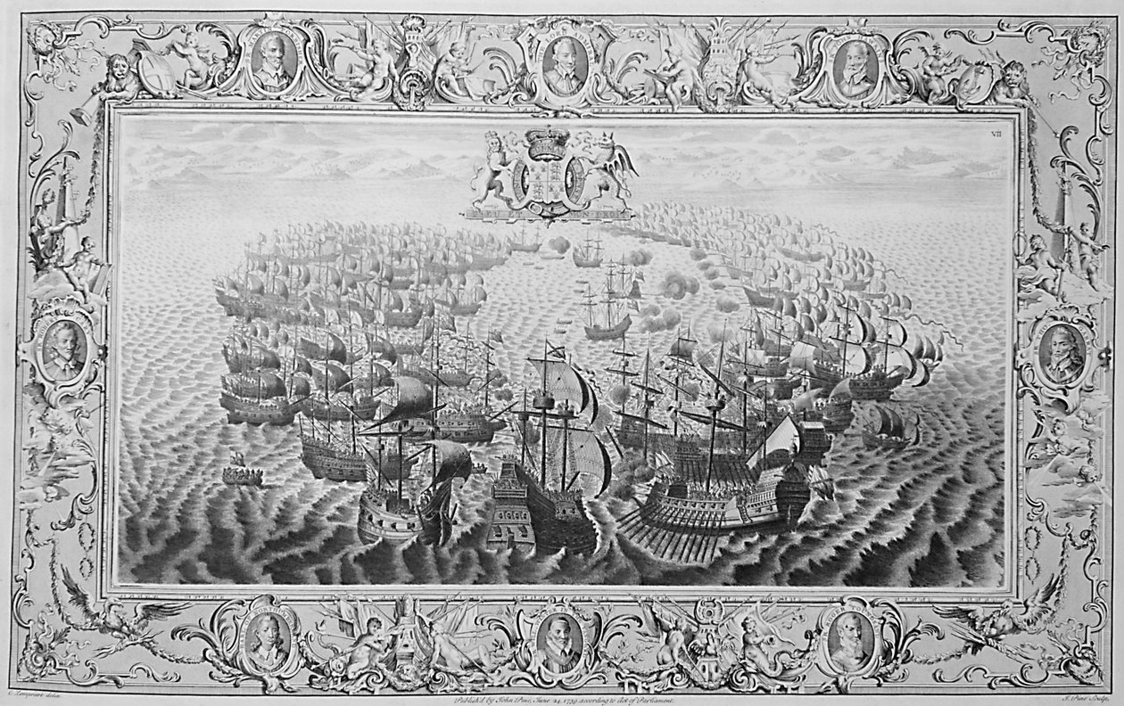 Armada (rytina z tapisérie), 1739 od John Pine