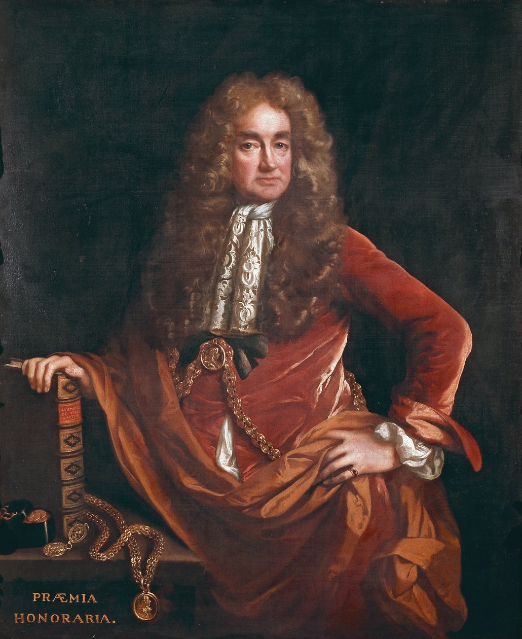 Portrét Eliase Ashmole (1617-1692) od John Riley