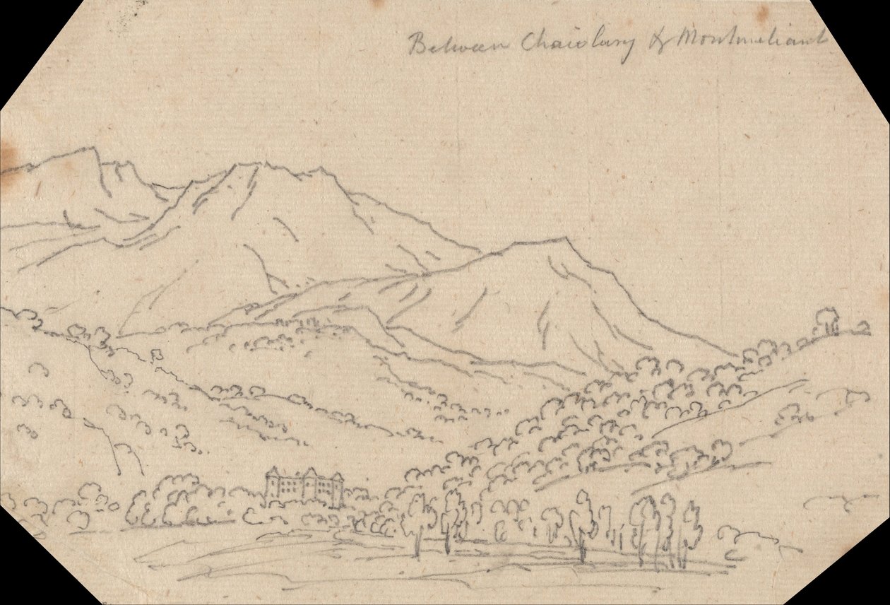 Mezi Chambery a Montmélianem od John Robert Cozens
