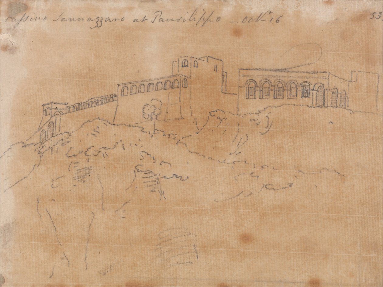 Cassino Sannazzaro v Posillipo, 16. října od John Robert Cozens