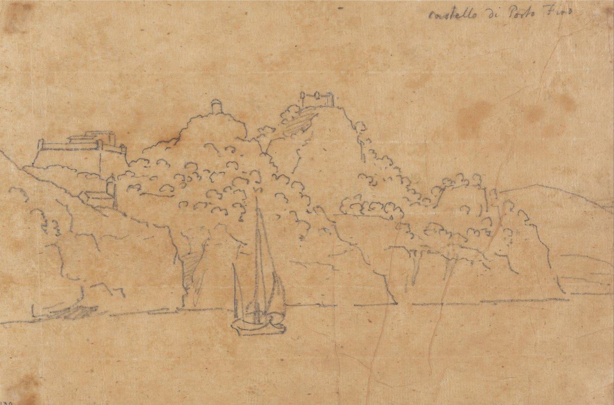 Hrad Portofino od John Robert Cozens