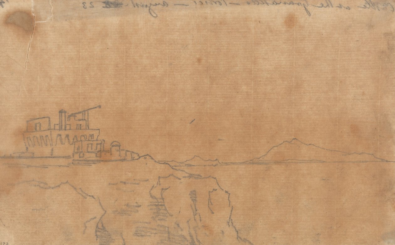 Hrad u Granatella, Portici, 23. srpna od John Robert Cozens