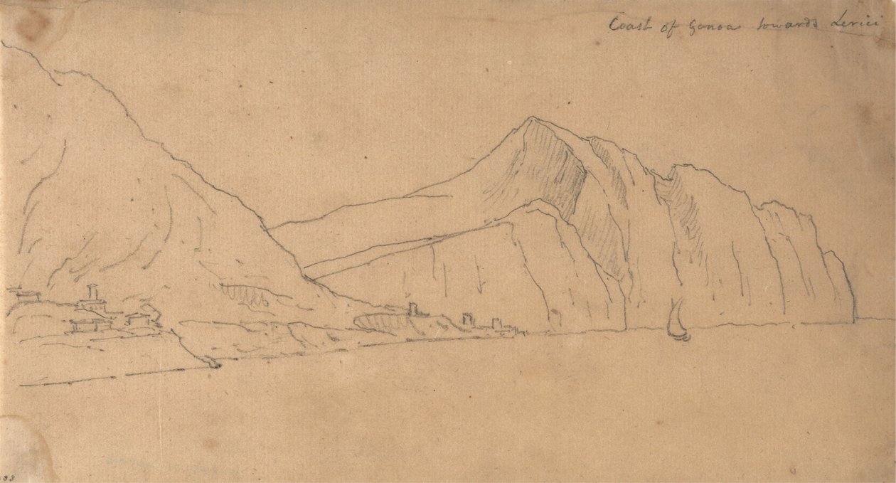 Pobřeží Janova směrem k Lerici od John Robert Cozens