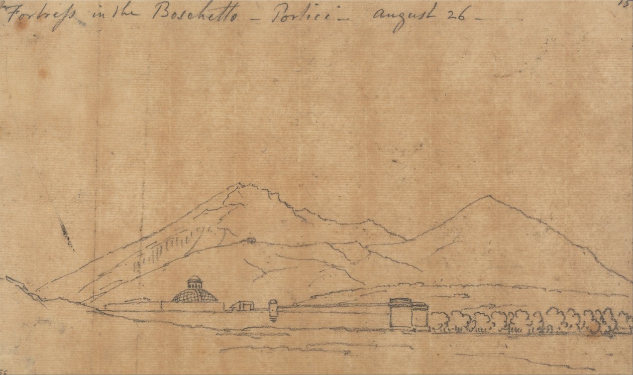 Pevnost v Boschetto, Portici, 26. srpna od John Robert Cozens