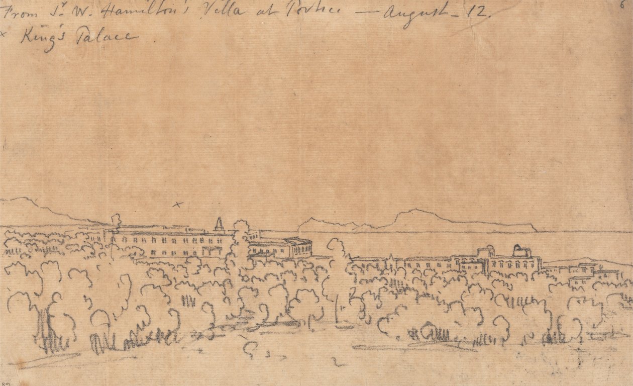 Z vily sira W. Hamiltona v Portici, 12. srpna od John Robert Cozens