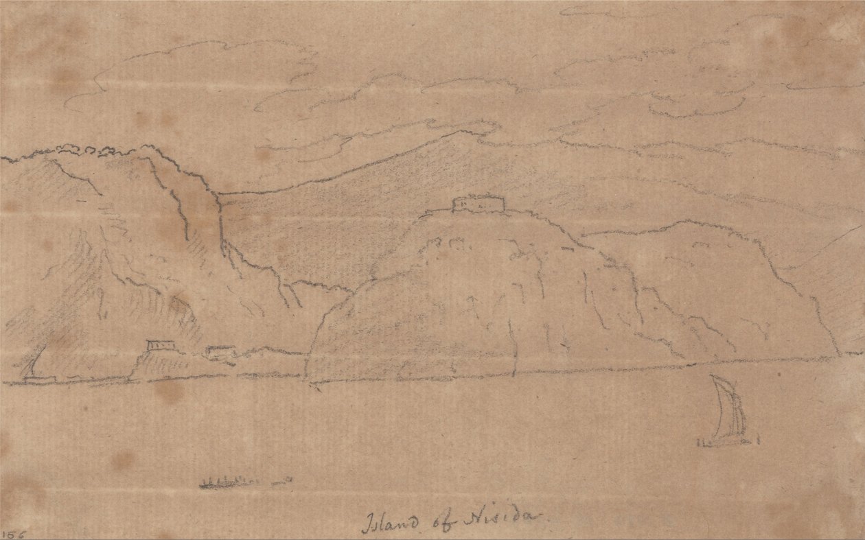 Ostrov Nisida od John Robert Cozens