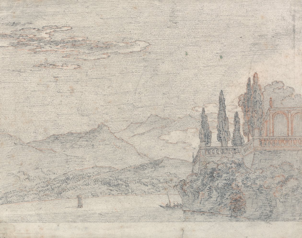 Borromean Island, jezero Maggiore od John Robert Cozens