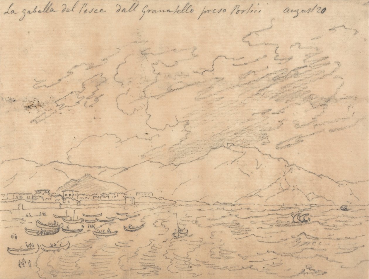 The Fish Gabella from Granabello Taken Portici, 20. srpna od John Robert Cozens
