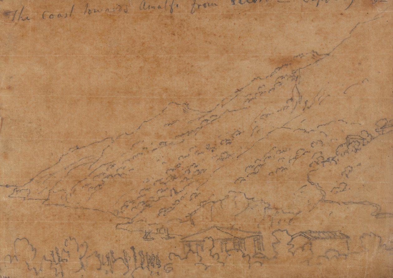 The Coast Towards Amalfi from Vietri, 19. září od John Robert Cozens