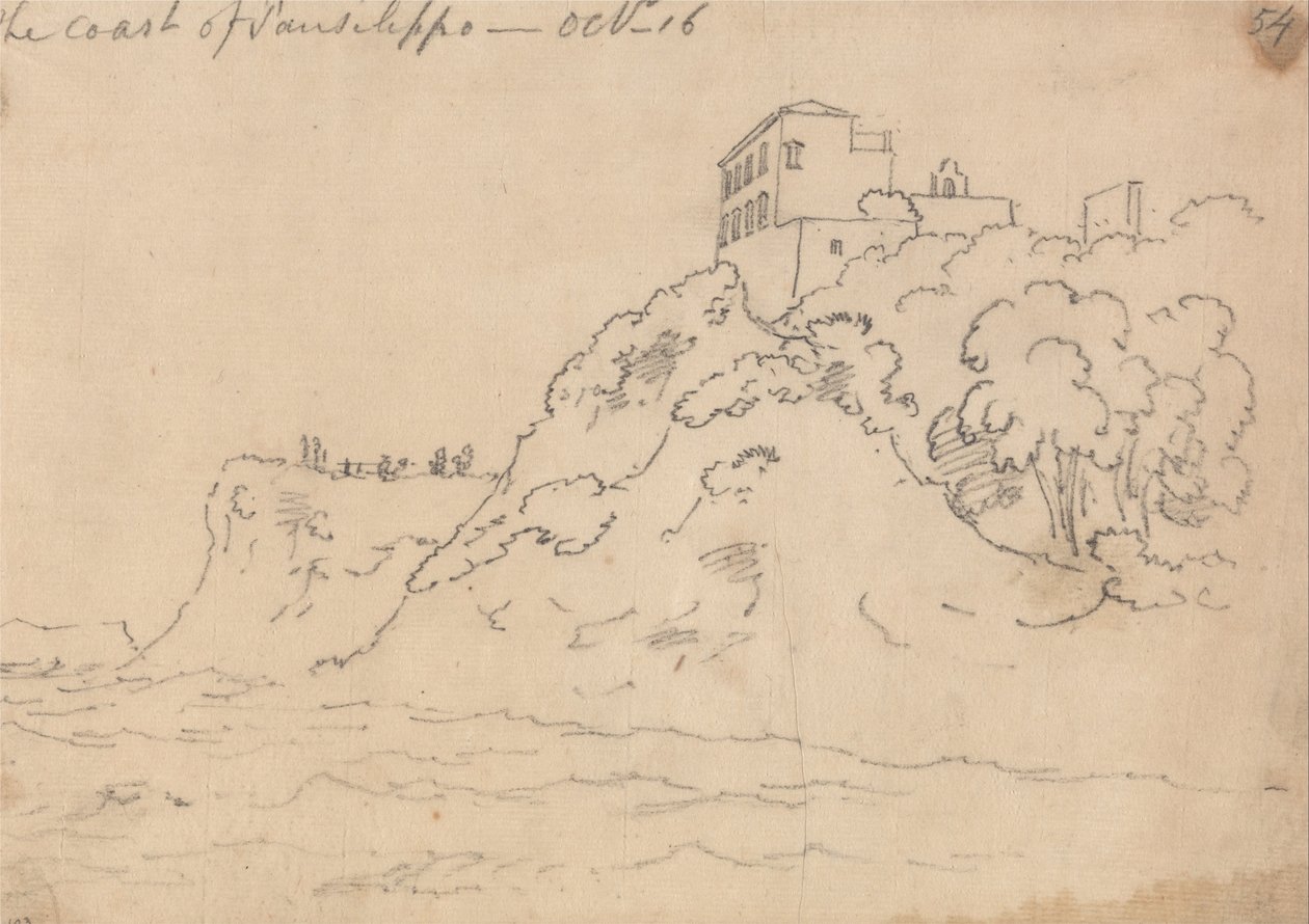 Pobřeží Posillipo, 16. října od John Robert Cozens