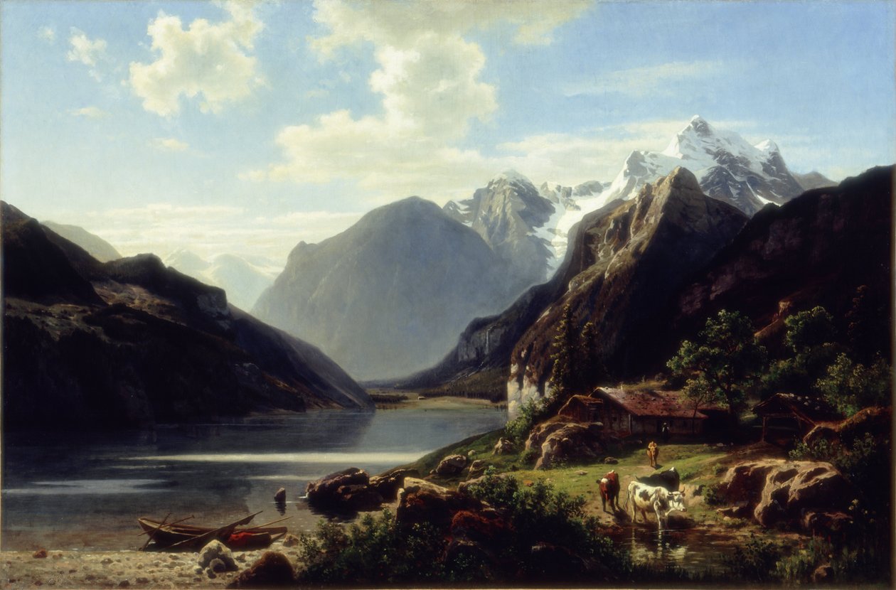 Večer na břehu jezera od John Robinson Tait