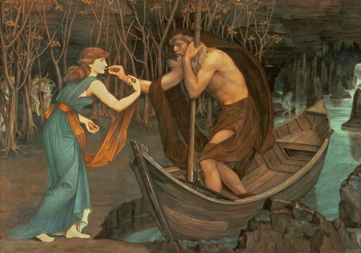 Charon a Psyché od John Roddam Spencer Stanhope