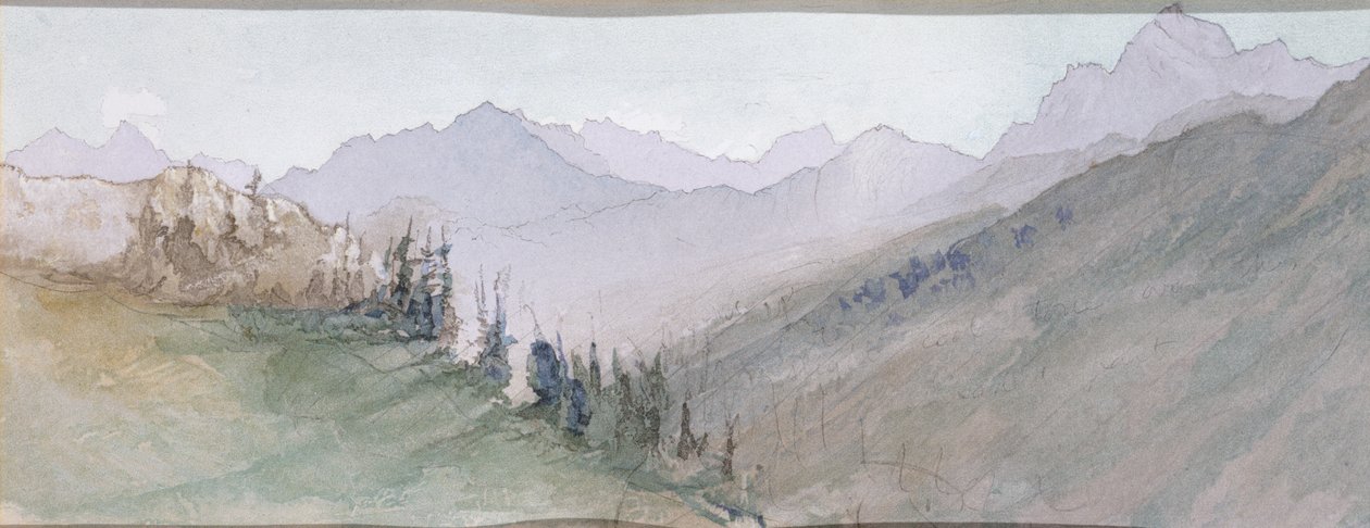 Savojské hory při pohledu z Brezonu (chromolitho und wc) od John Ruskin