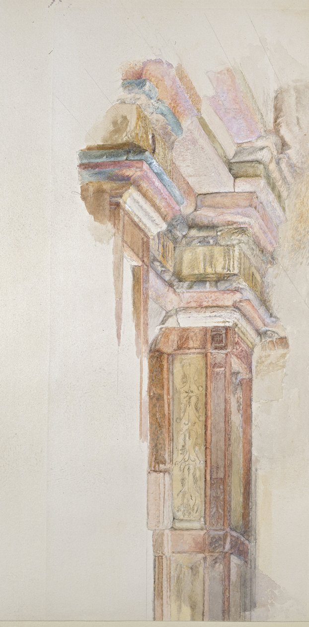 Palazzo Gambacorti, Pisa, 27. - 30. dubna 1872 (akvarel na křídovém papíře) od John Ruskin