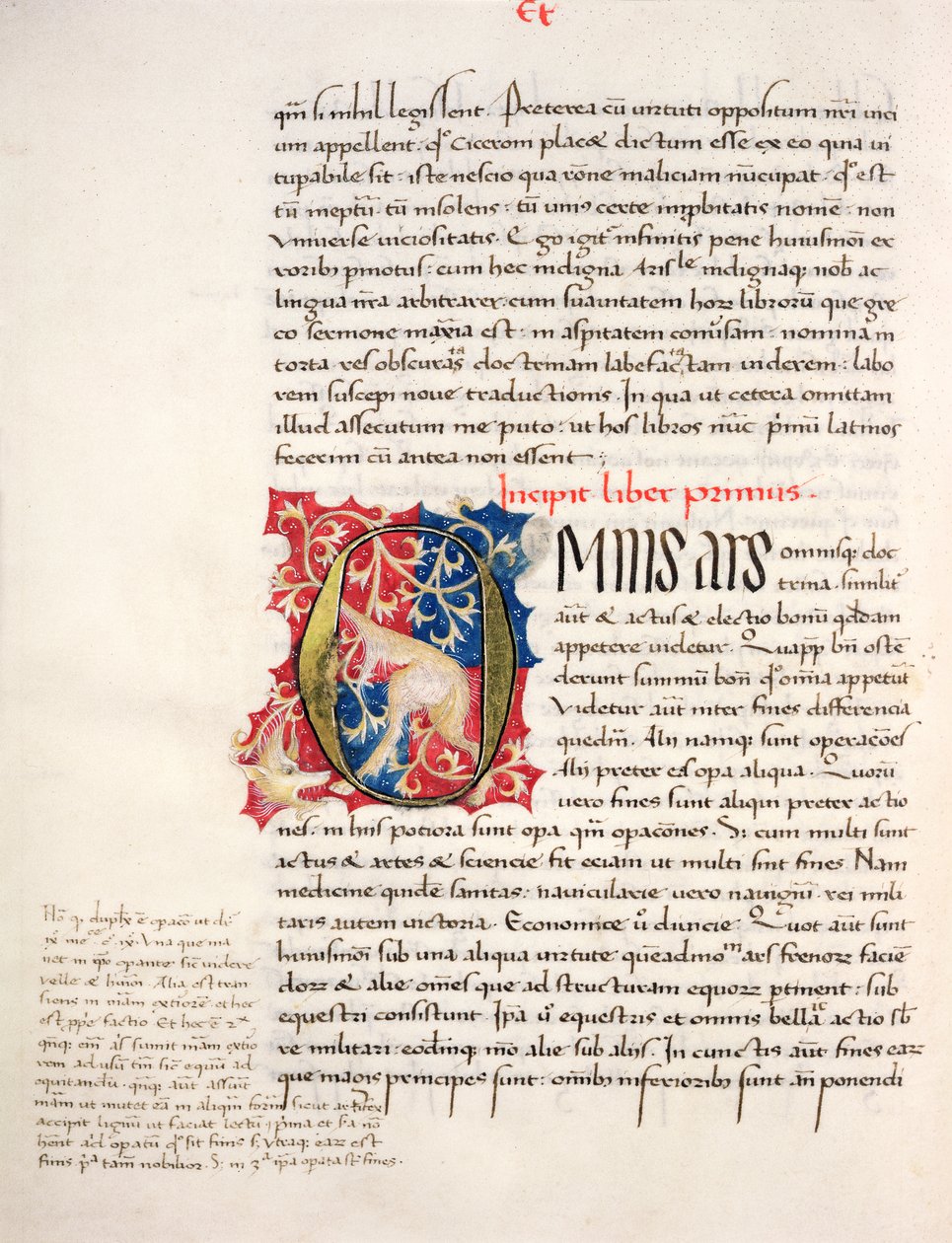Ms.228, f.4v: Stránka z Aristotelovy 