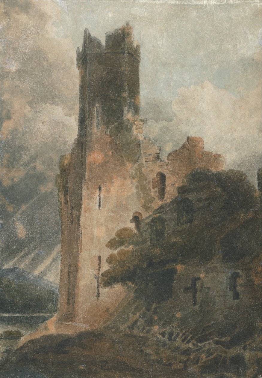 Zámecká věž (hrad Caernarvon) od John Sell Cotman