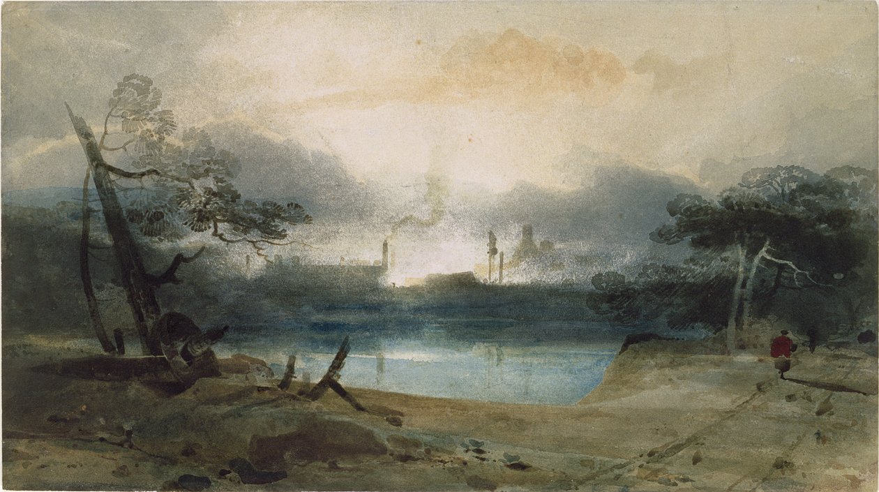 Bedlamova pec poblíž Irongate, Shropshire od John Sell Cotman