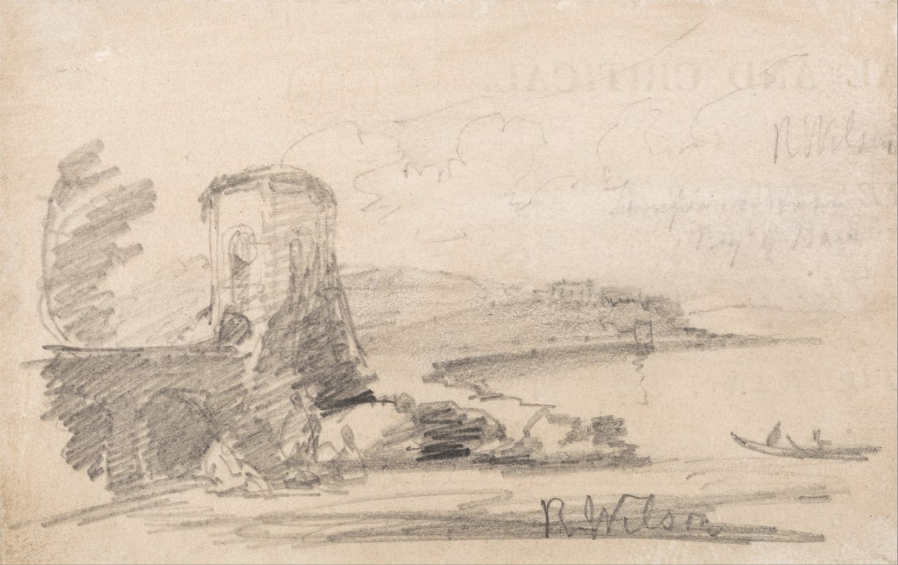 Most a věž, po Richardu Wilsonovi od John Sell Cotman