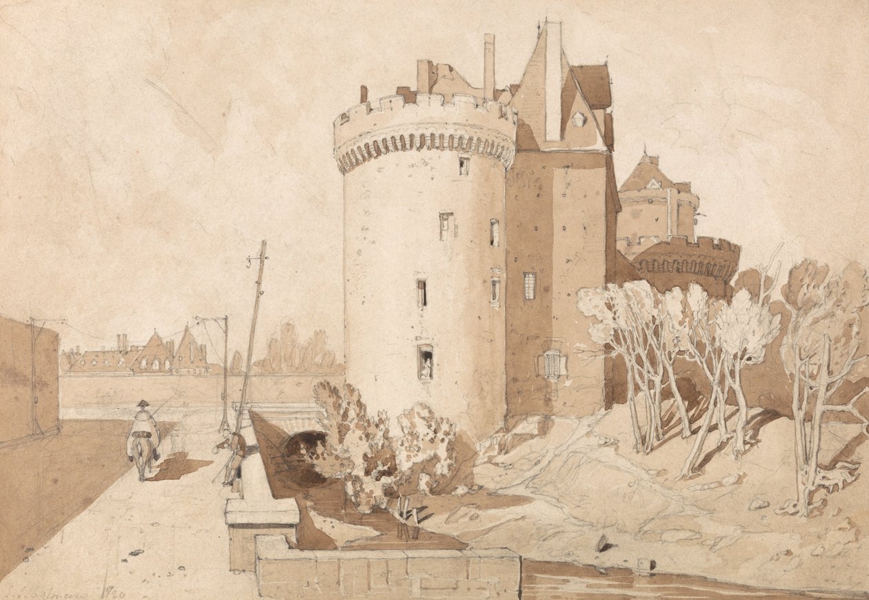 Hrad na Alenconu od John Sell Cotman