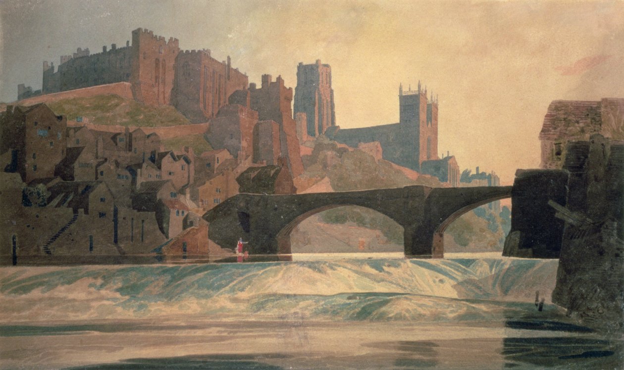Hrad a katedrála Durham, c.1809-10 od John Sell Cotman