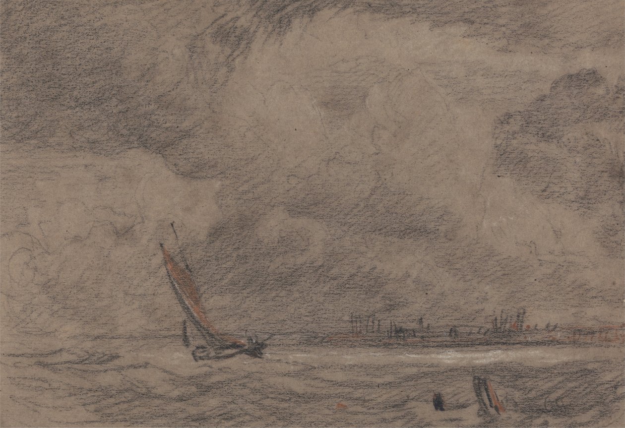 Rybářská loď mimo Yarmouth od John Sell Cotman