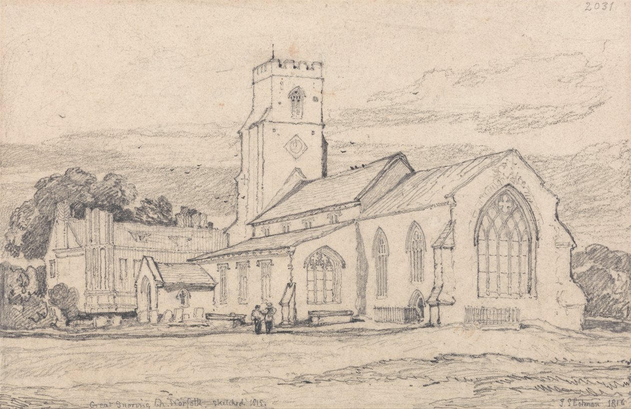 Velký chrápající kostel, Norfolk od John Sell Cotman