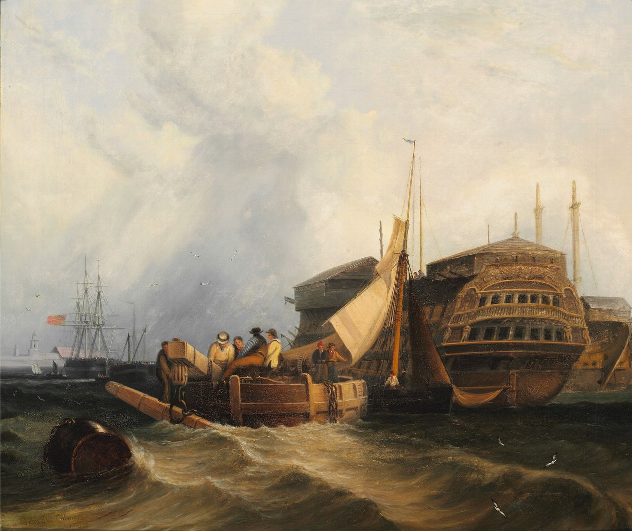 Přístavní scéna od John Sell Cotman