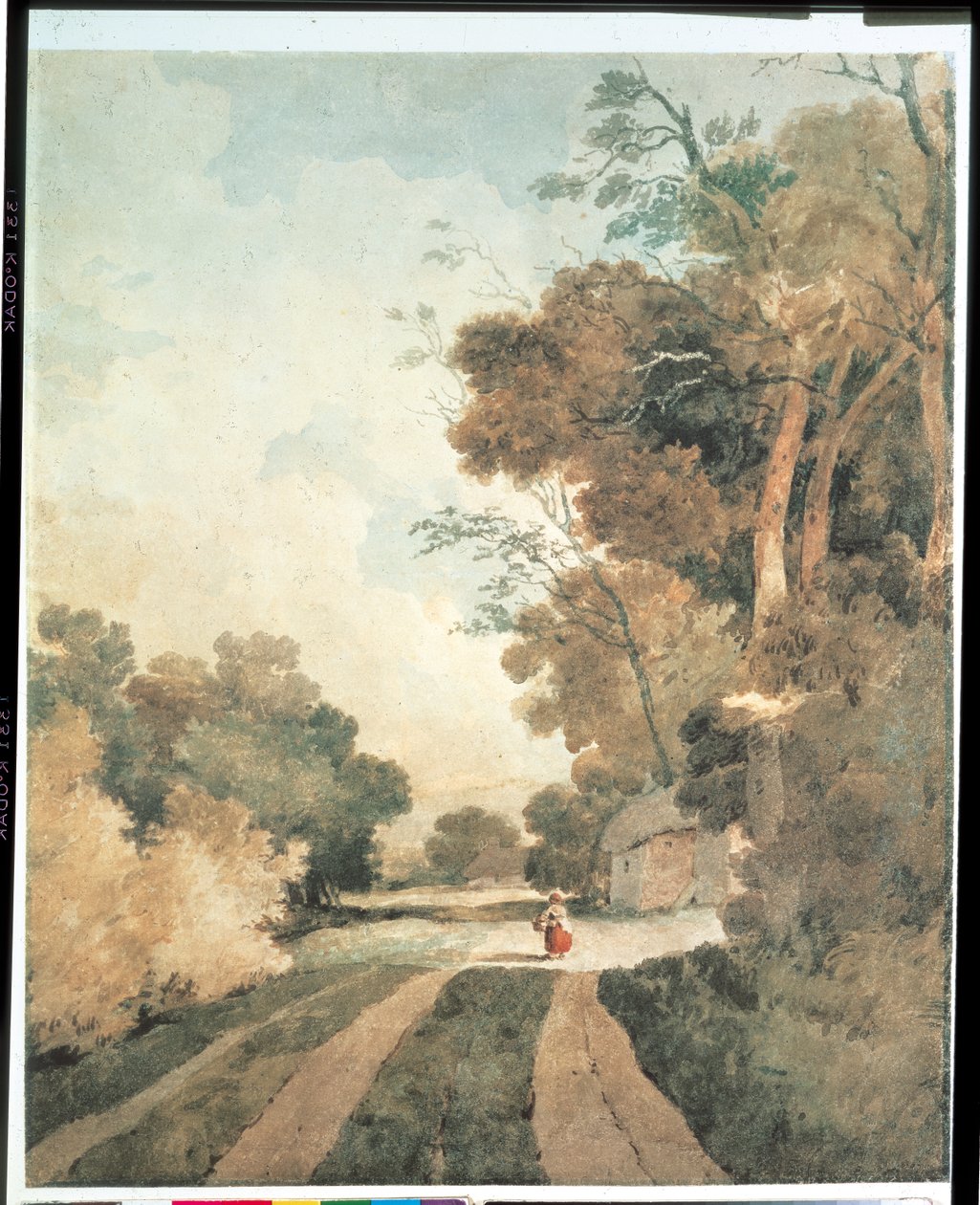 Krajina s chatami od John Sell Cotman