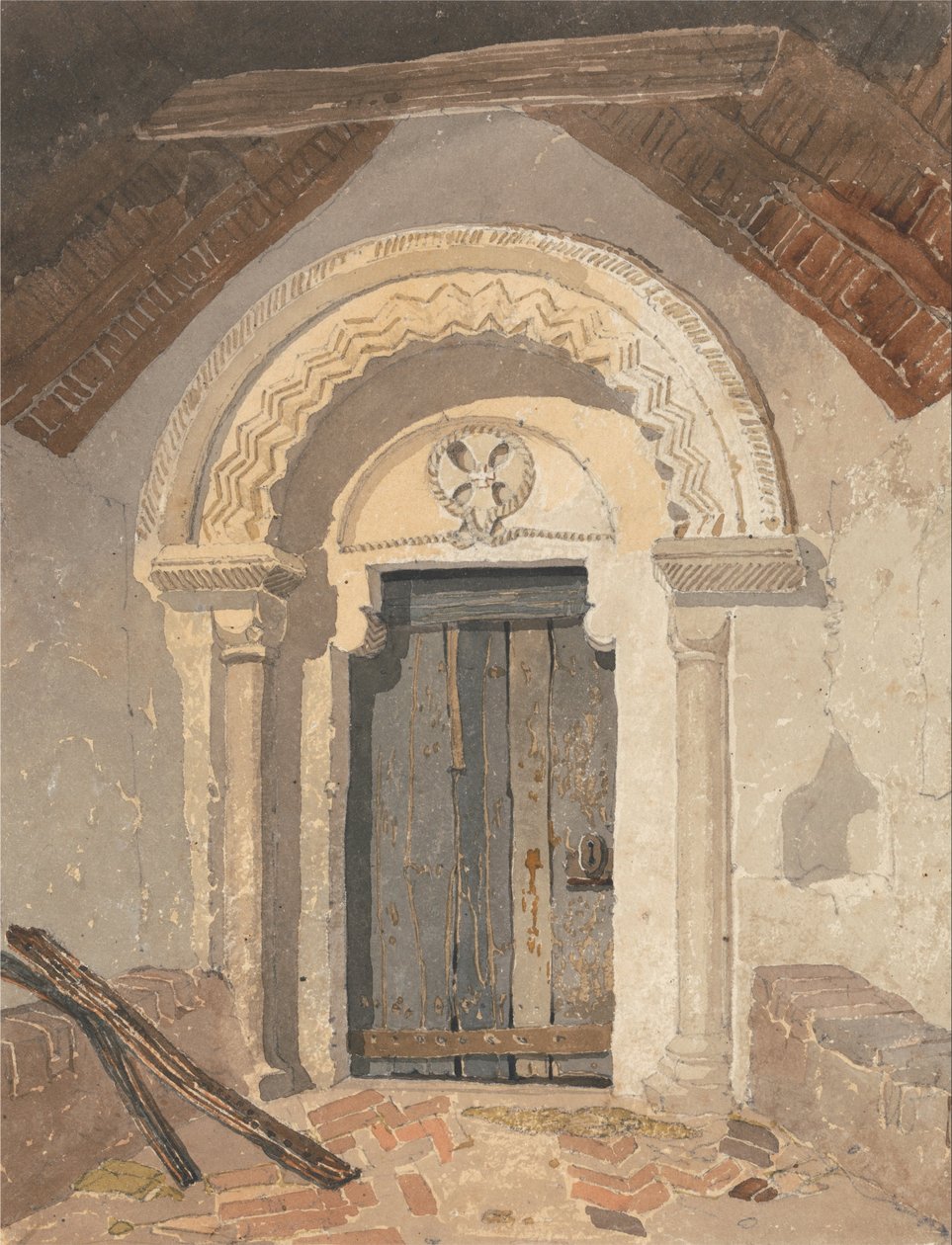 Norman Doorway, Tottenhill Church, Norfolk od John Sell Cotman