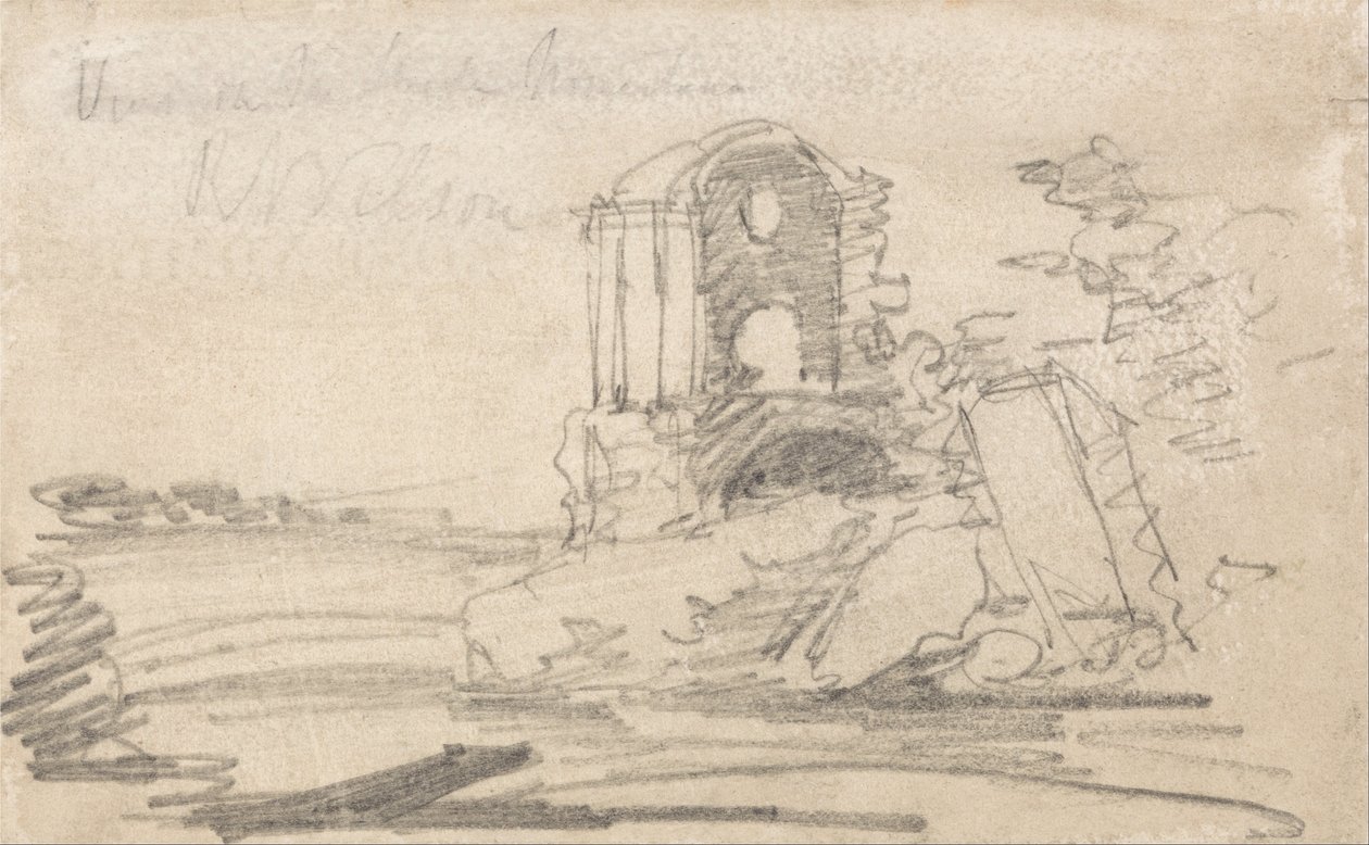 Zničený chrám po Richardu Wilsonovi od John Sell Cotman