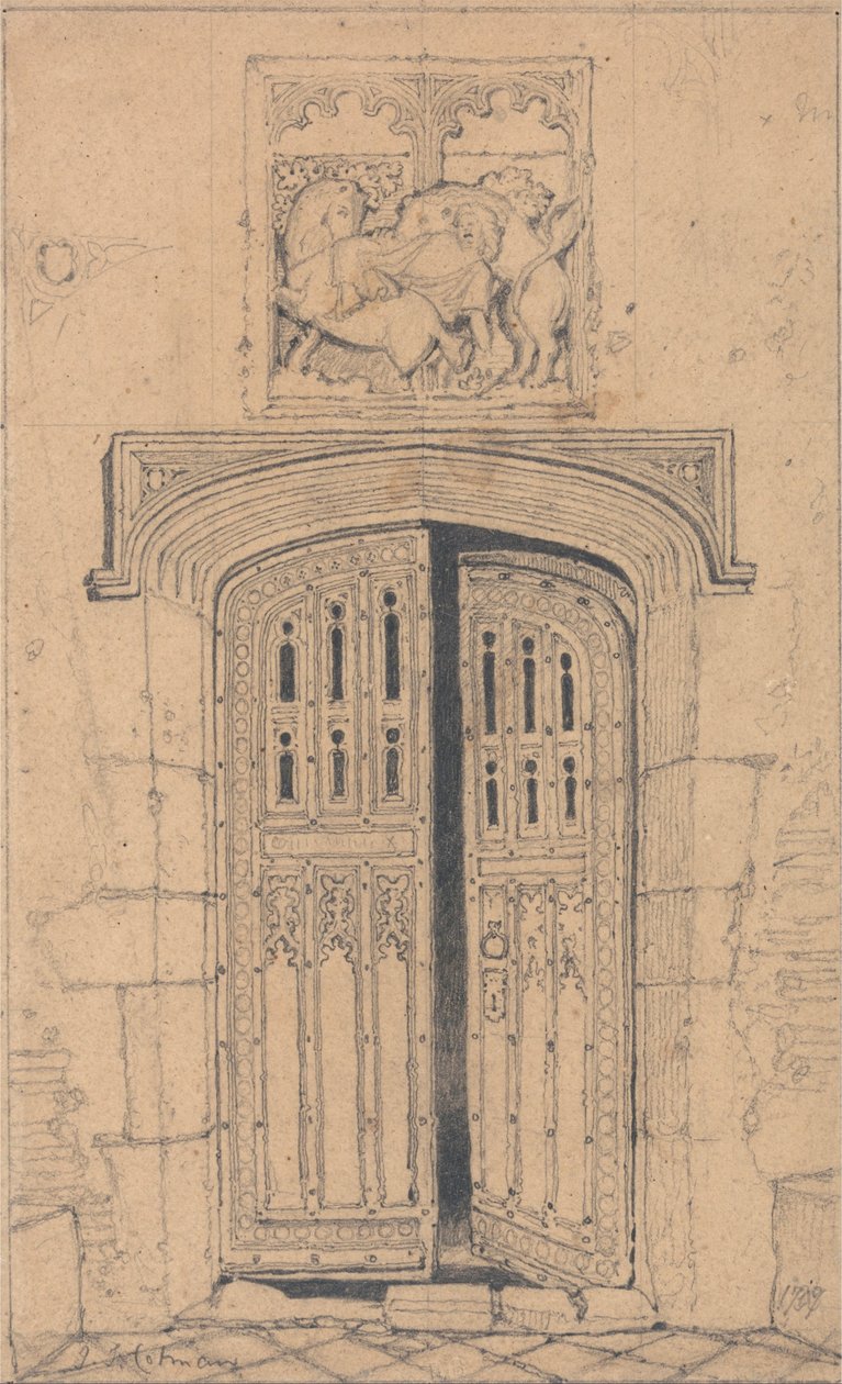 South Door, Arminghall Hall, Norfolk od John Sell Cotman