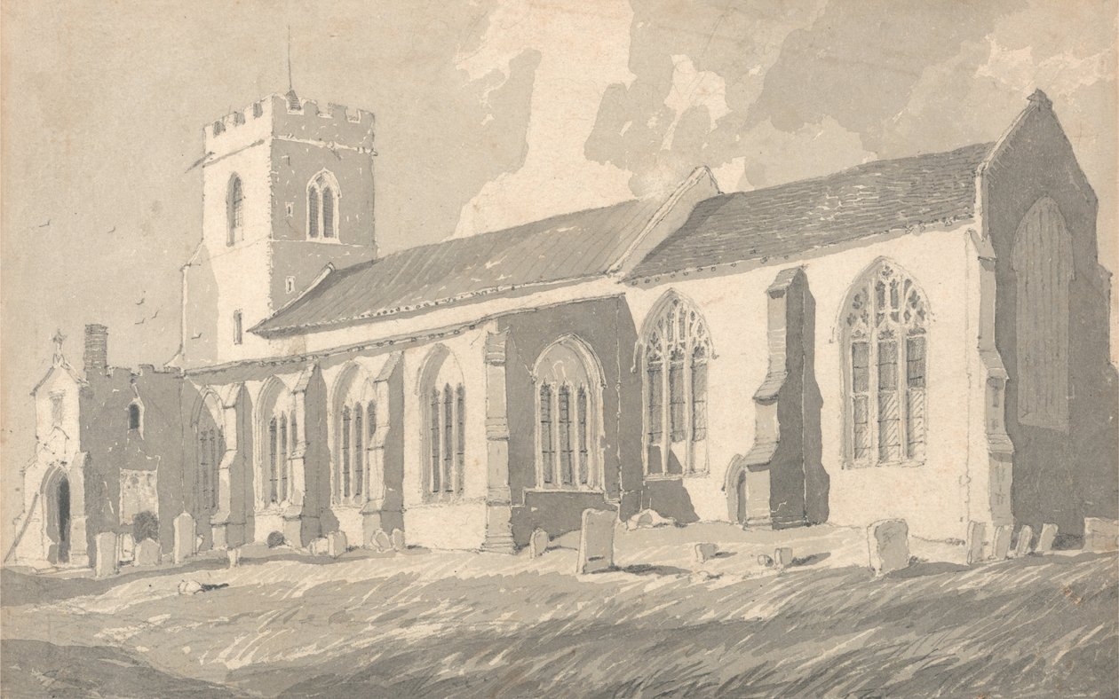 Jižní strana Catfield Church, Norfolk od John Sell Cotman