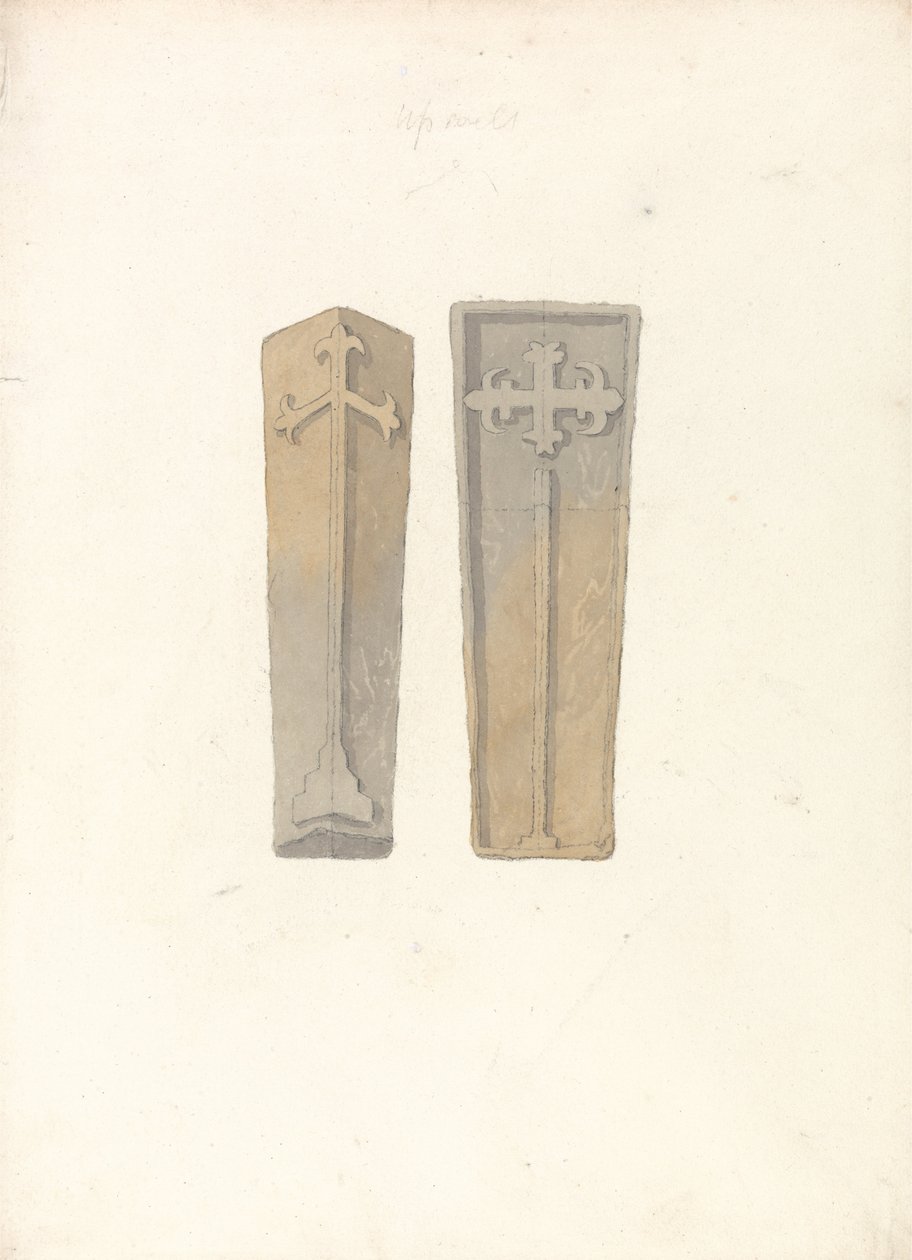 Studie dvou vík rakví z norfolských církví od John Sell Cotman