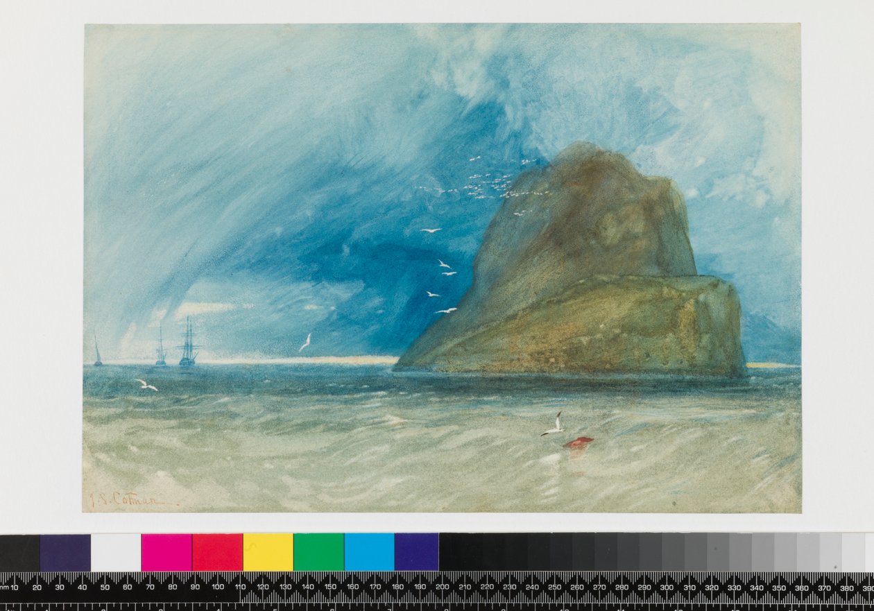 The Bass Rock, Skotsko, cca 1833-35 od John Sell Cotman