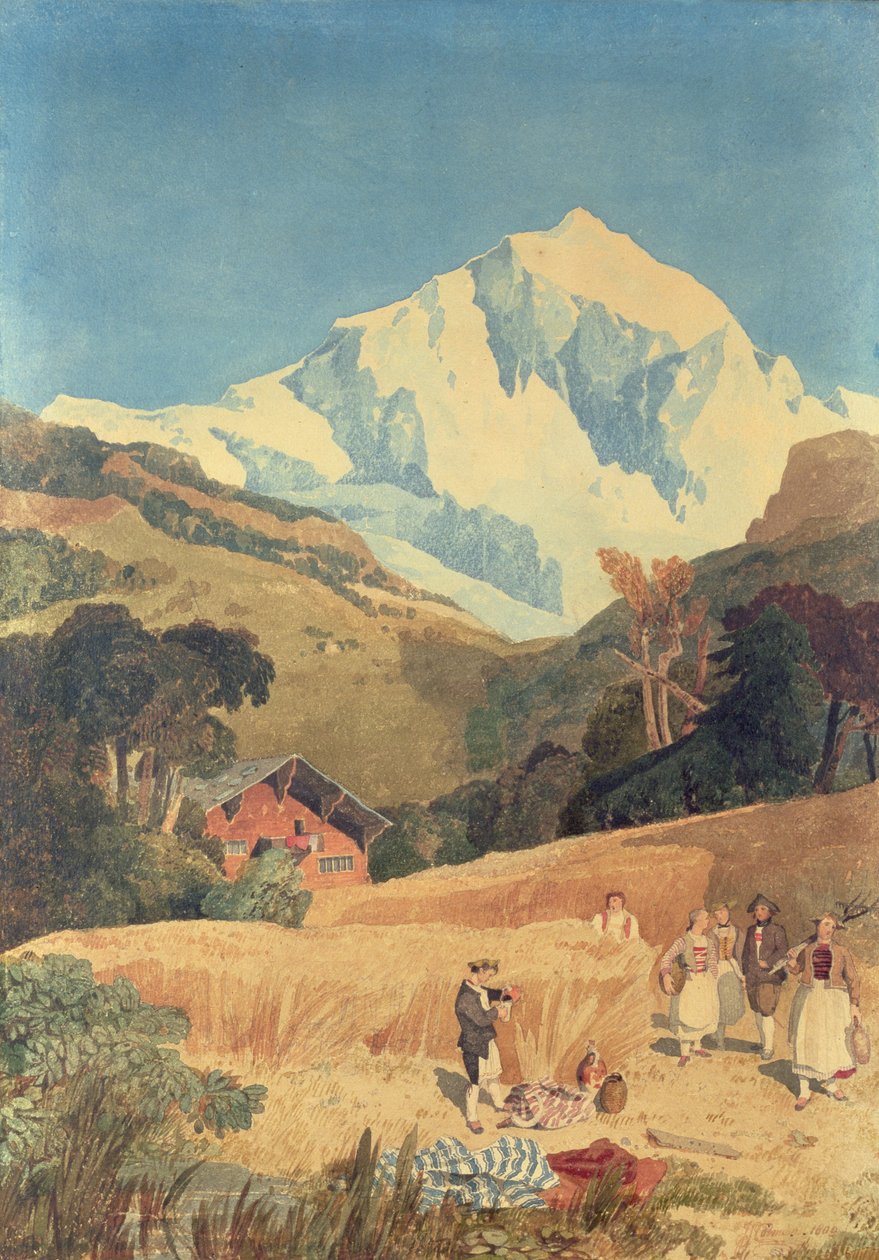 Pohled na Jungfrau-Horn, 1809 od John Sell Cotman