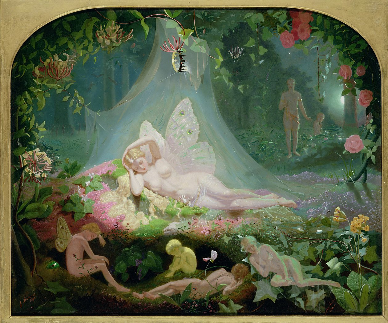 Tam spí Titania, 1872 od John Simmons