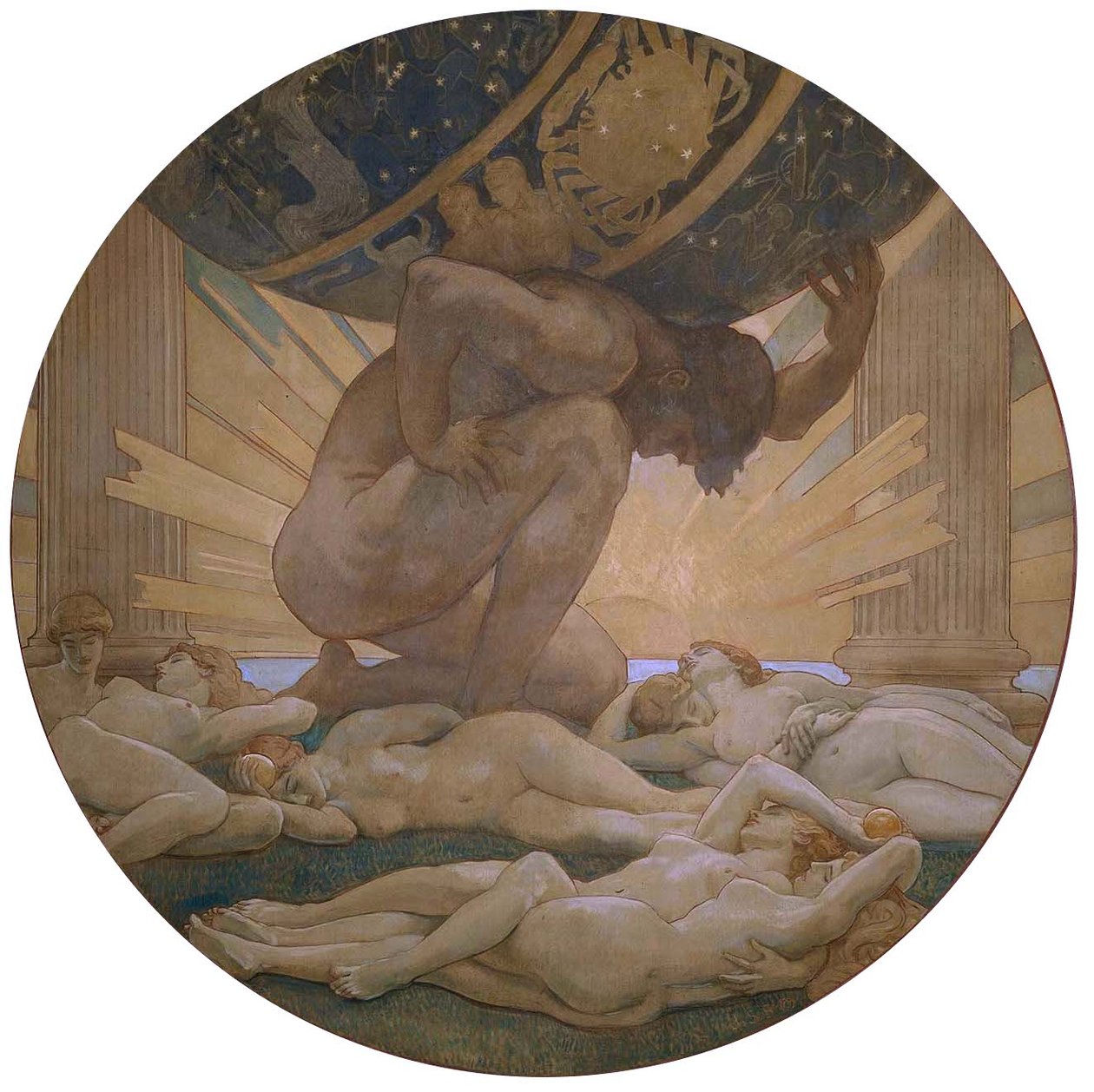 Atlas a Hesperidové od John Singer Sargent