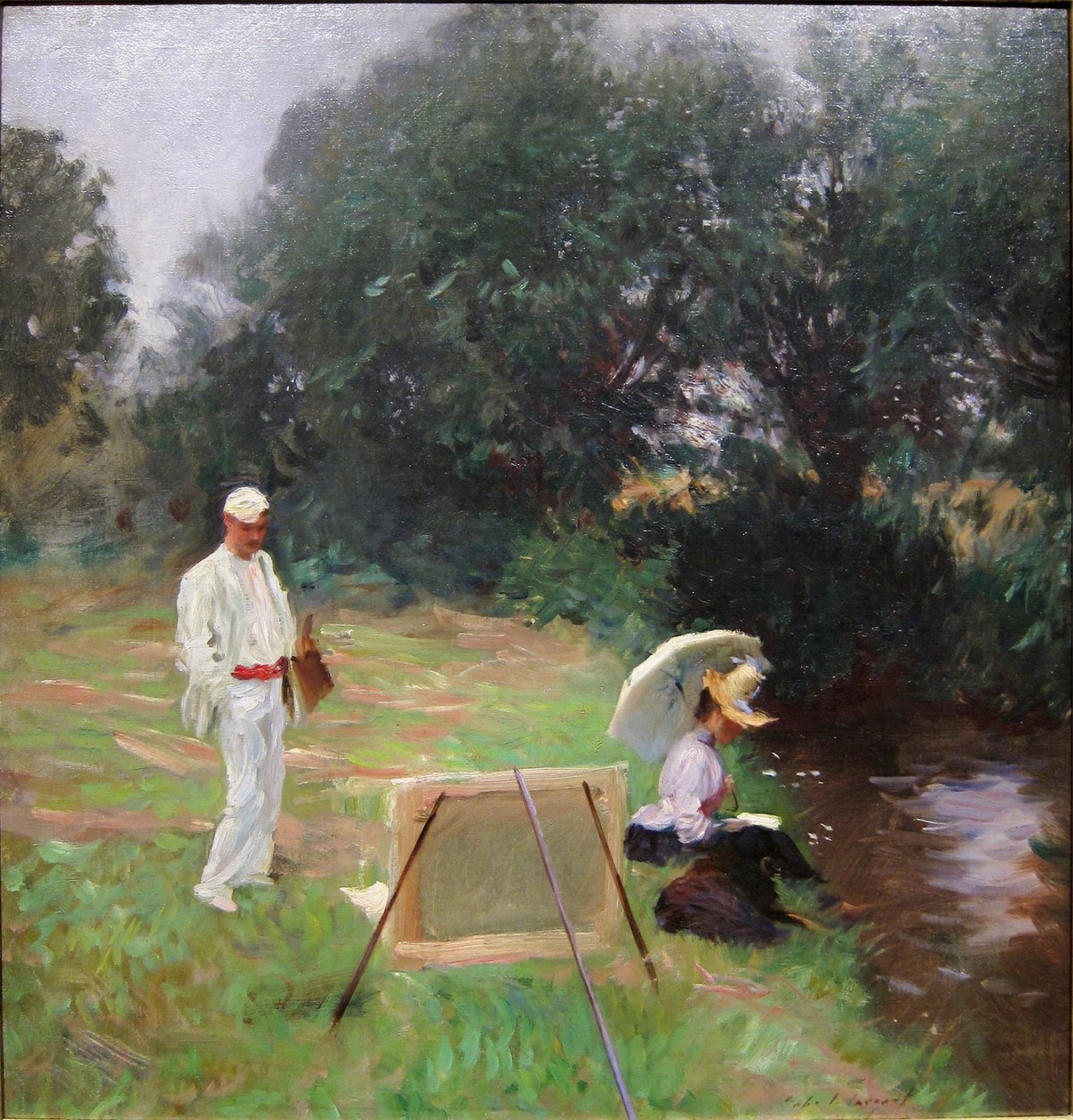 Dennis Miller Bunker Painting v Calcotnu od John Singer Sargent