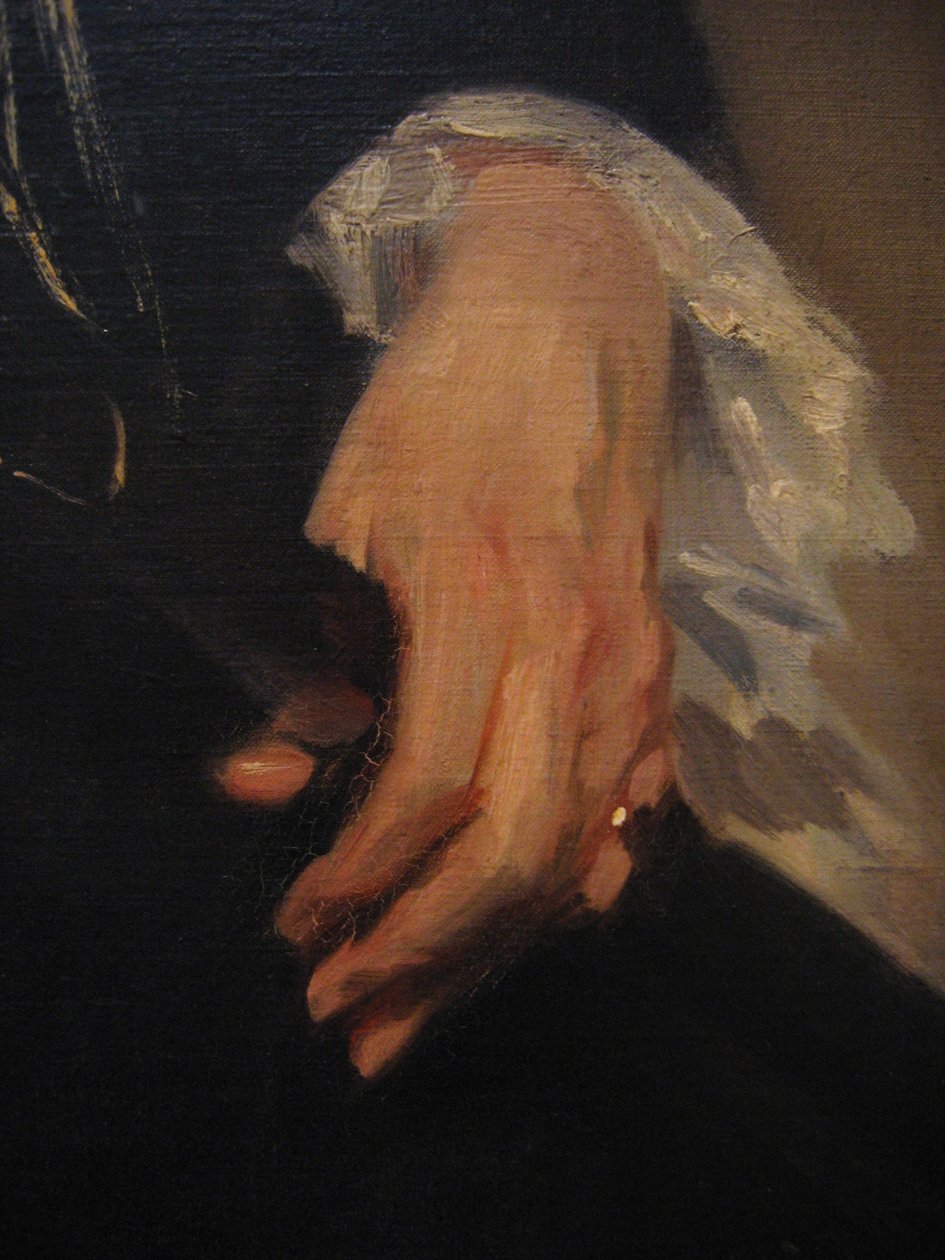 Paní Adrian Iselin podrobně od John Singer Sargent
