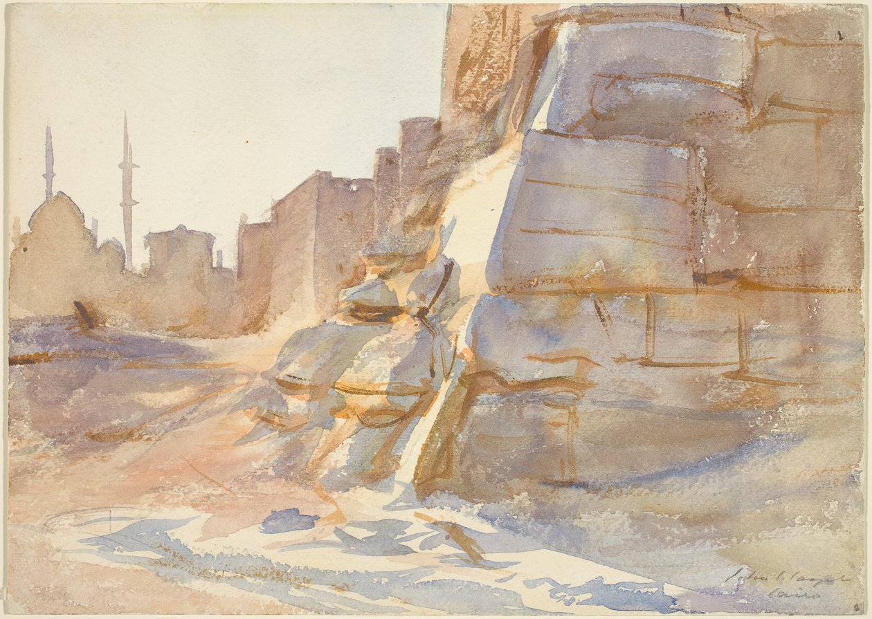 Káhira, kolem roku 1891 (akvarel přes grafit na tkaném papíře) od John Singer Sargent