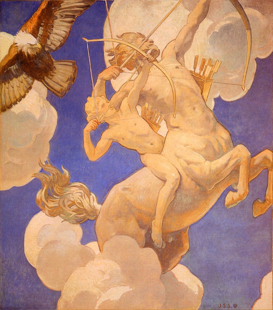 Chiron a Achilles od John Singer Sargent