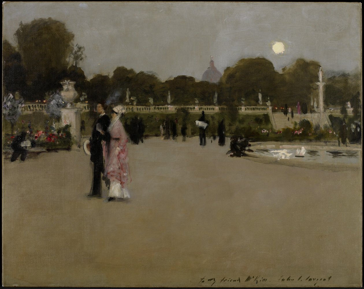 Lucemburské zahrady za soumraku, 1879 od John Singer Sargent