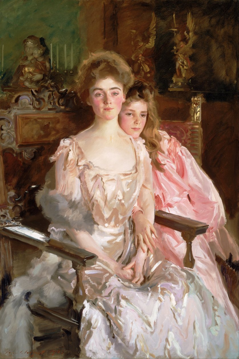 Paní Fiske Warren (Gretchen Osgood) a její dcera Rachel od John Singer Sargent